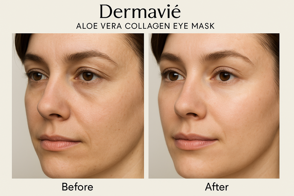 Realistic Aloe Eye Mask Before/After